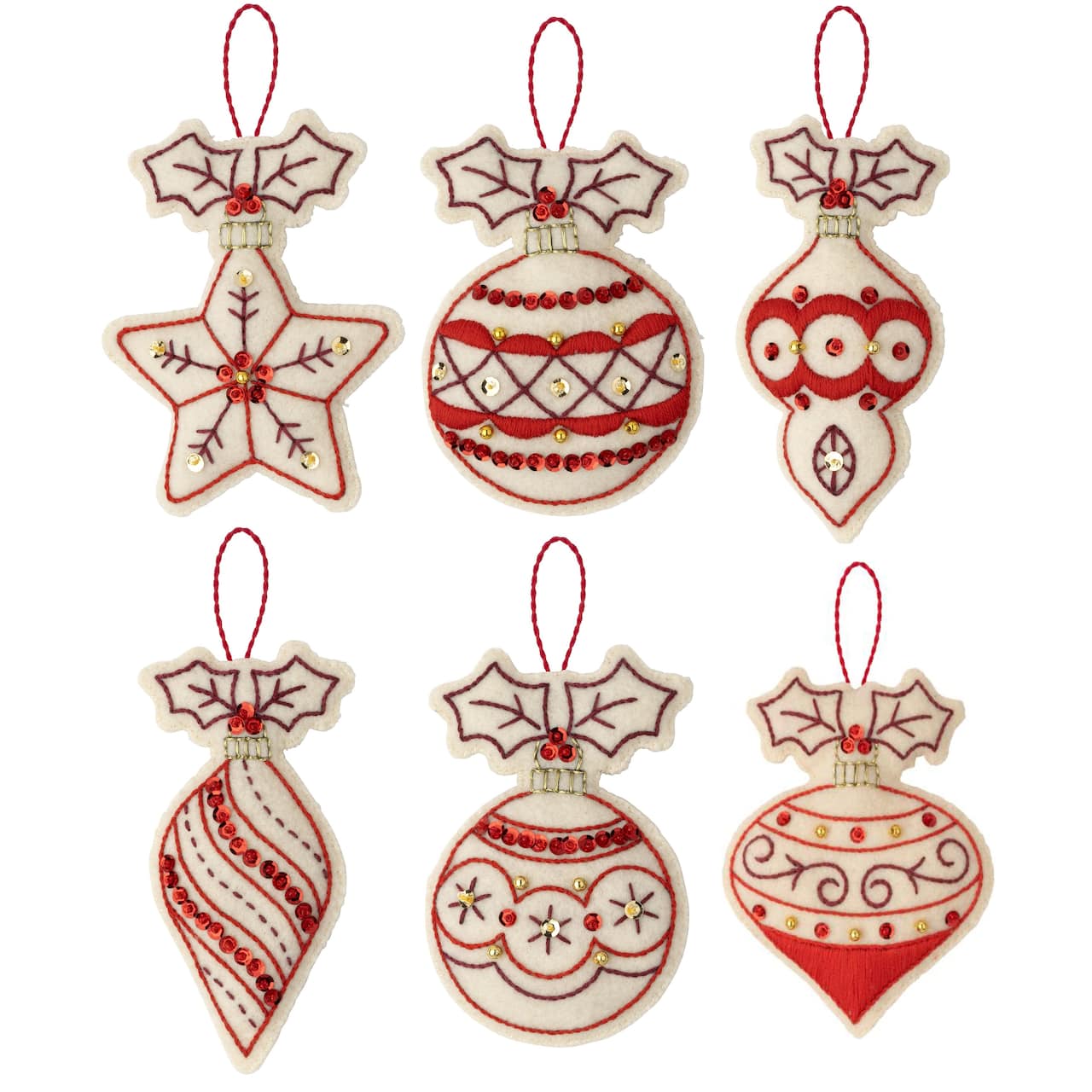 Bucilla® Classic Christmas Felt Ornaments Applique Kit